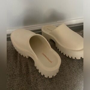 Urban Outfitters Cream Chunky Platform Clogs